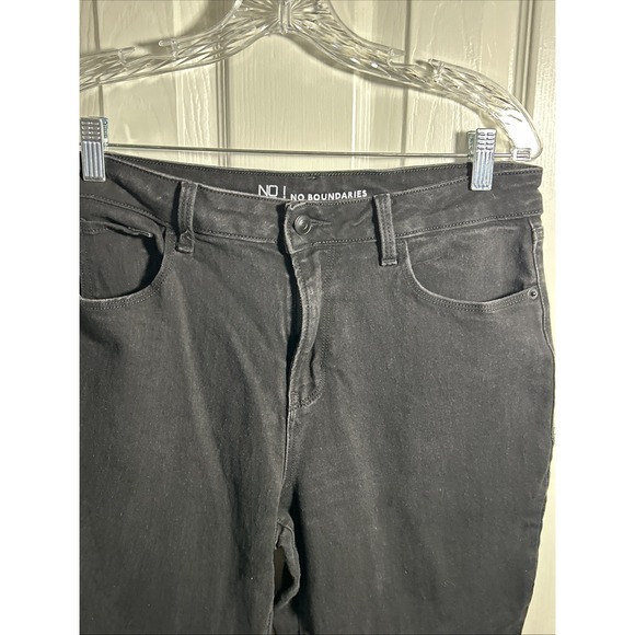 No Boundaries High Rise Skinny Jeans Black Stretch Juniors Size‎ 13 - Picture 2 of 5